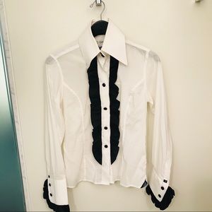 Angelo Galasso ruffled shirt